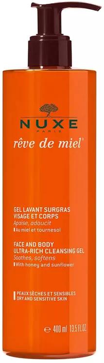 Nuxe Rêve de Miel Reinigingsgel Overvette Gezicht en Lichaam 400 ml