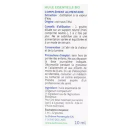 Ladrôme Huile Essentielle Origan Bio 10ml