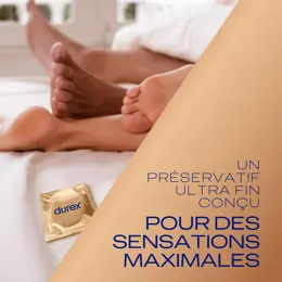 Durex Nude Extra Lubrification Sensation Peau Contre Peau 8 préservatifs ultra fins