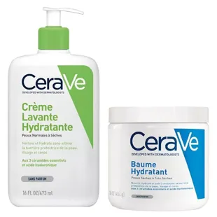 Cerave Routine Pelli a Tendenza Atopica Crema Detergente Idratante 473ml & Balsamo Idratante 454g