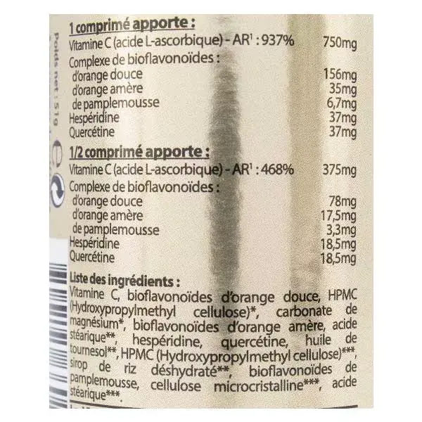 Vit'all+ Vitamine C Complexe 750 30 comprimés sécables
