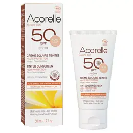 Acorelle Crème Solaire Teinte Claire SPF50 Bio 50ml