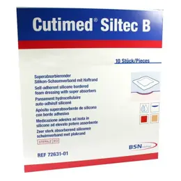 BSN Médical Cutimed Siltec B Pansement 7x10cm 10 Unités