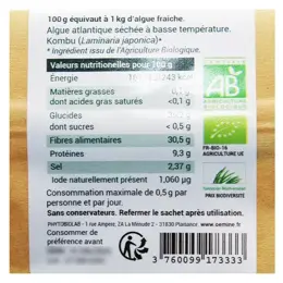 Oemine Algue Alimentaire Kombu Royal Bio 100g