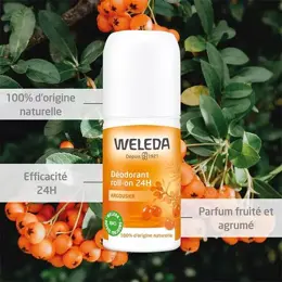 Weleda Argousier Déodorant 24h Roll-On Bio Lot de 2 x 50ml