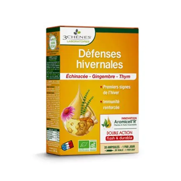 3 Chênes Ampoule Hiver Défenses Hivernales BIO 20 ampoules