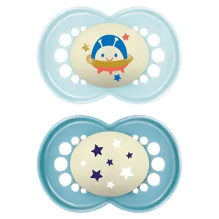 Mam Original Night Pacifier +16m Blue Latex 2 units