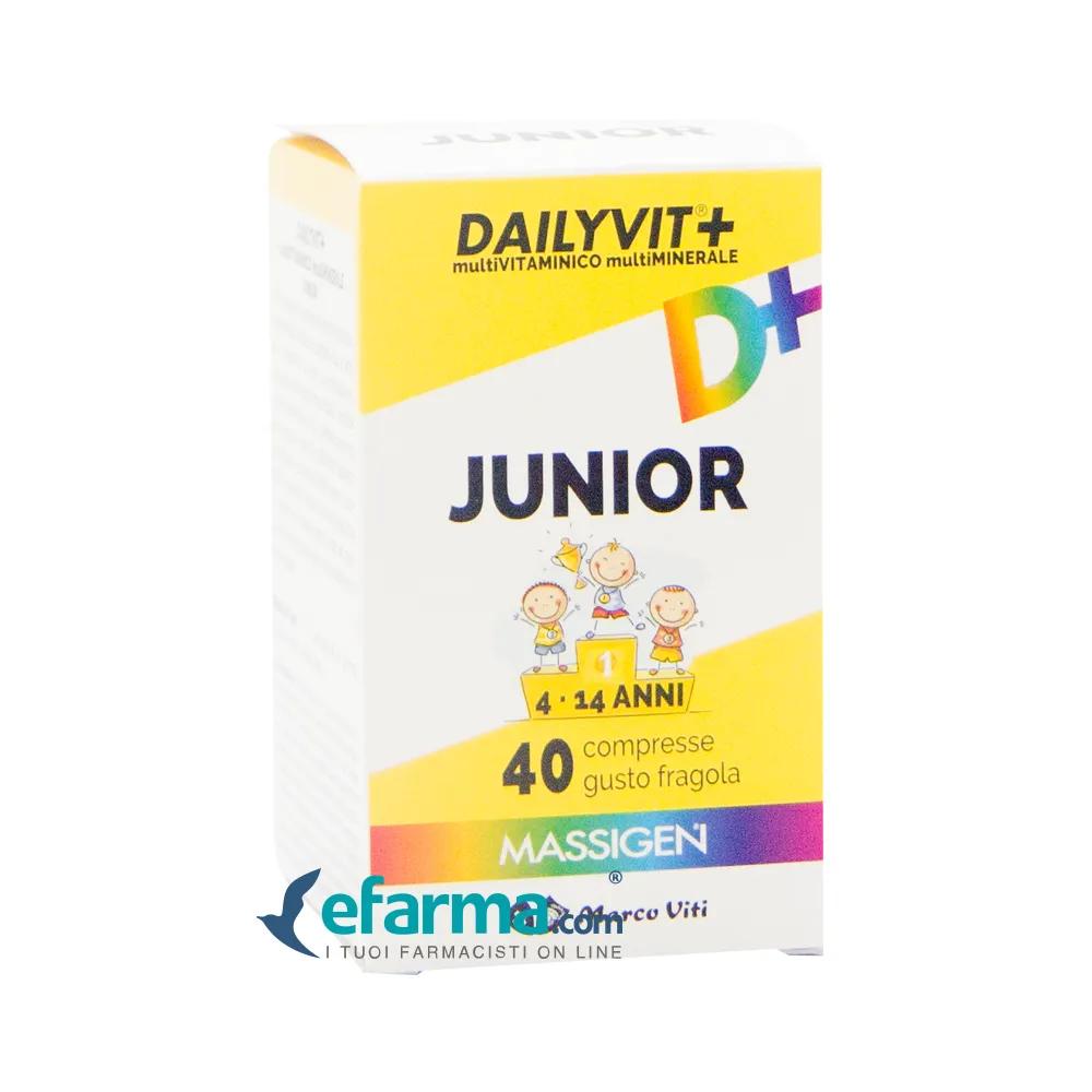 Massigen Dailyvit+ Junior Integratore Vitamine e Minerali Bambini 40 Compresse Masticabili