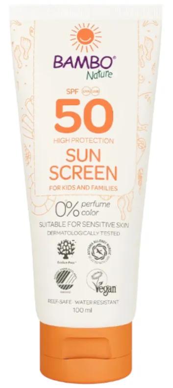 Bambo Nature Crème Solaire SPF50 100 ml