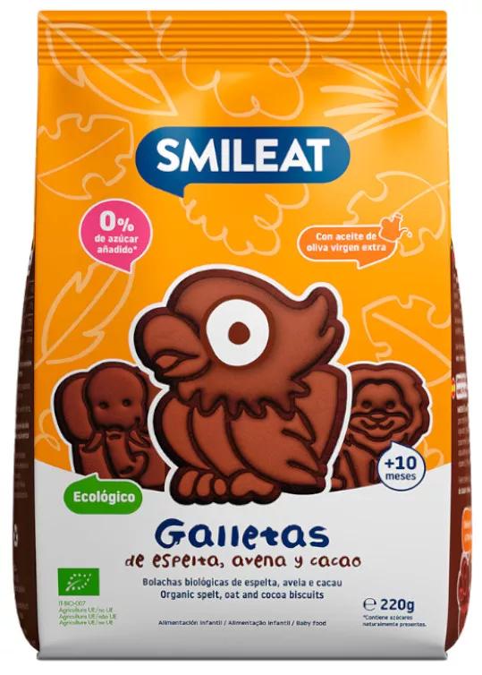 Smileat Kakao-, Hafer- und Dinkelkekse ECO +10m 220 gr