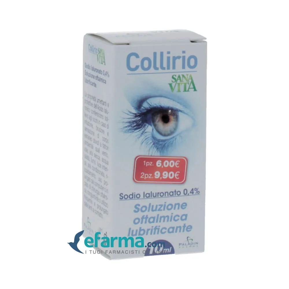 Sanavita Collirio Sodio Ianulorato 0,4% Soluzione Oftalmica Lubrificante 10ml