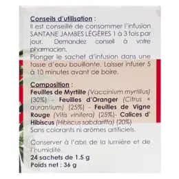 Iphym Santane Infusion Jambes Légères 24 sachets