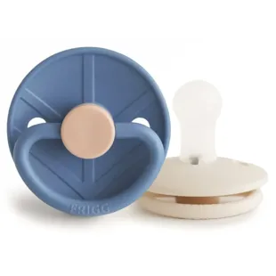 Frigg Little Viking Pacifier Block Silicone Ocean V./Cream +0m 2 units