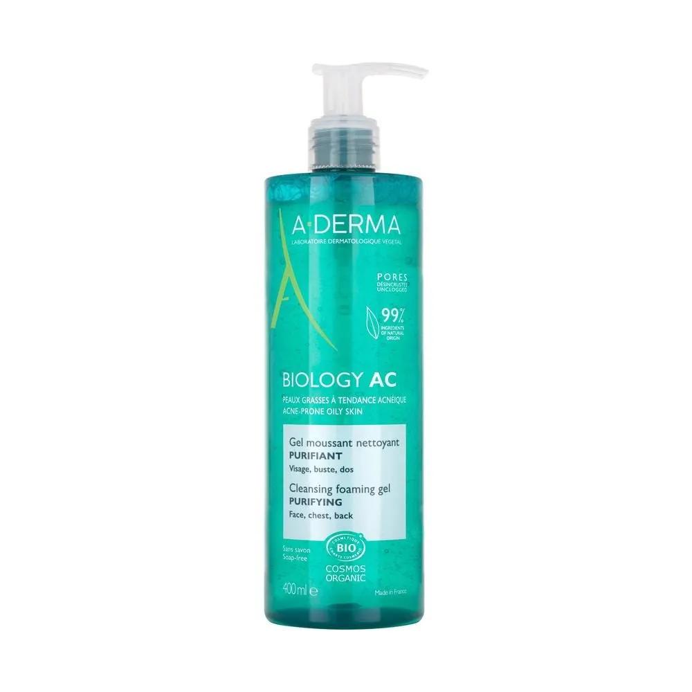 A-Derma Biology Ac Gel Detergente per Pelle Grassa e con Imperfezioni 400 ml