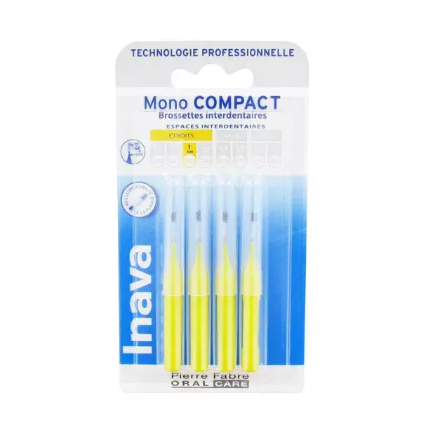 Inava Interdental Brushes Mono Compact Yellow