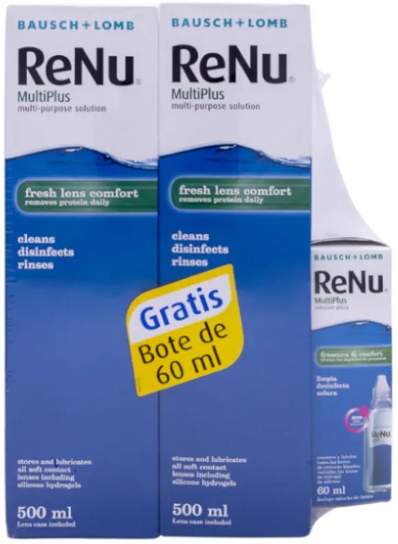 Bausch&amp;Lomb ReNu MultiPlus 2x500ml + 60ml