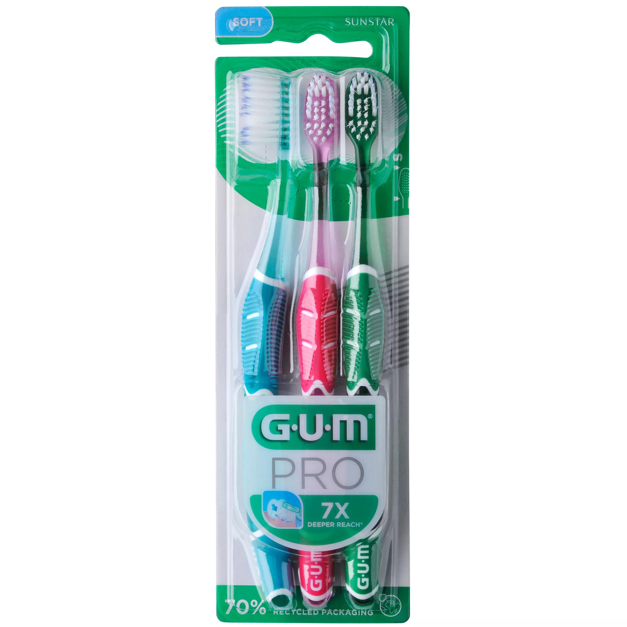 Spazzolino GUM® PRO Morbido 2+1 Gratis