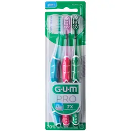 Brosse à dents GUM® PRO Souple 2+1 Offert