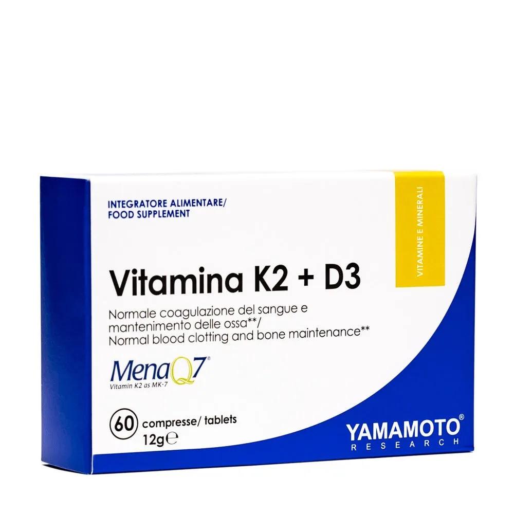 Yamamoto Research Vitamina K2 + D3  Nuova Formula Integratore 60 Compresse