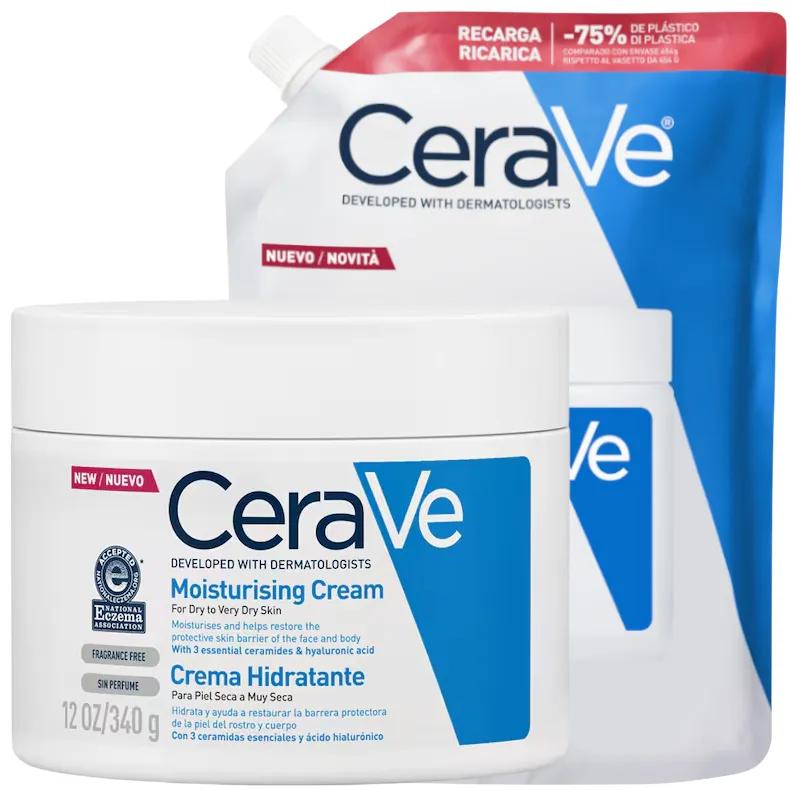 CeraVe Feuchtigkeitscreme 340 ml + Nachfüllung
