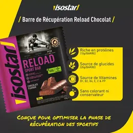 Isostar Reload Sport Barre Énergétique Chocolat 3 unités