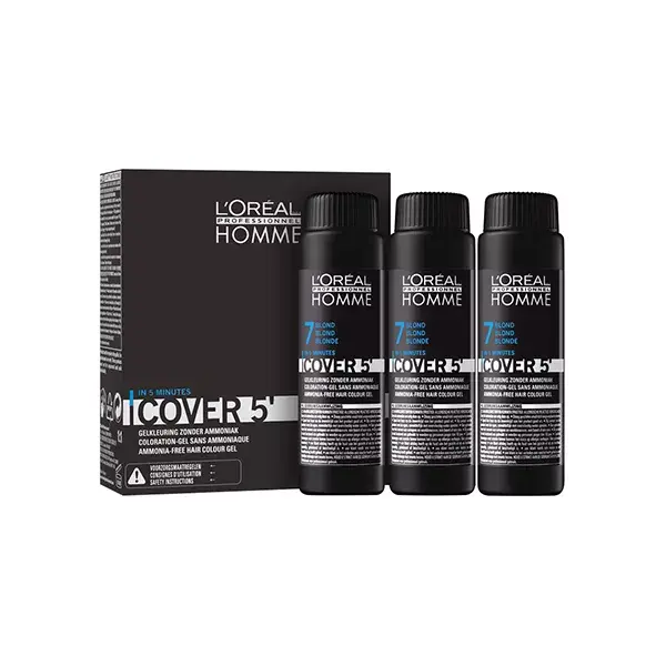 L'oreal Care & Styling Homme Cover'5 (7) Coloración Sin Amoniaco 3 x 50ml
