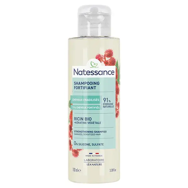 Natessance Shampoing Réparateur Fortifiant Ricin 100ml