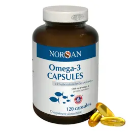 Norsan Oméga 3 Total 1500mg Huile de Poisson 120 capsules