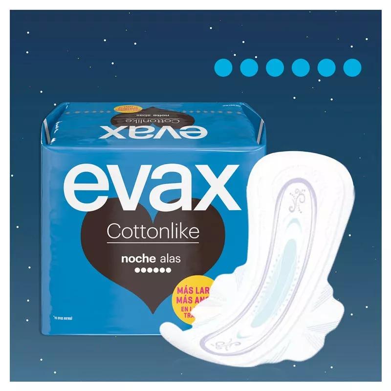 Evax Cottonlike Compresas Noche Alas 9 unidades