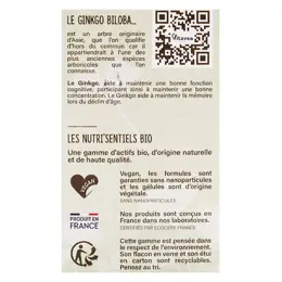 Nutrisanté Les Nutri'Sentiels Bio Ginkgo Biloba 30 gélules