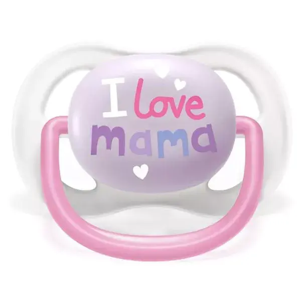 Avent Symmetrical Pacifier Ultra Air +0m Love Mama Pink Pack of 2