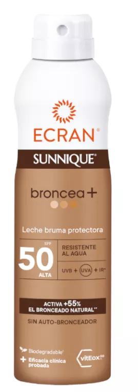 Ecran Sunnique Broncea+ Leche Bruma Protectora SPF50 250 ml