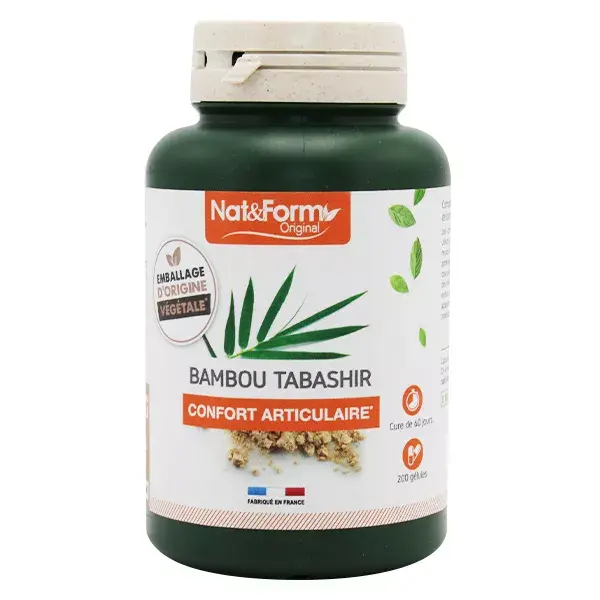 Cápsulas de bambú Tabashir 200 NAT y forma