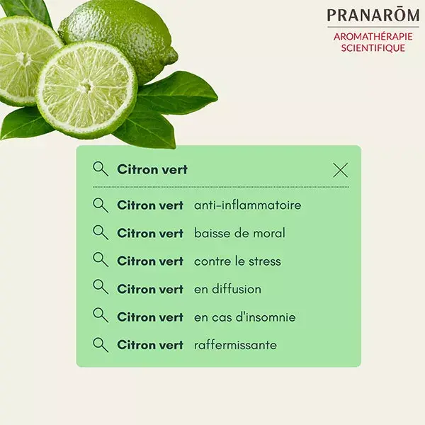 Pranarom Huile Essentielle Lime Citron Vert 10ml