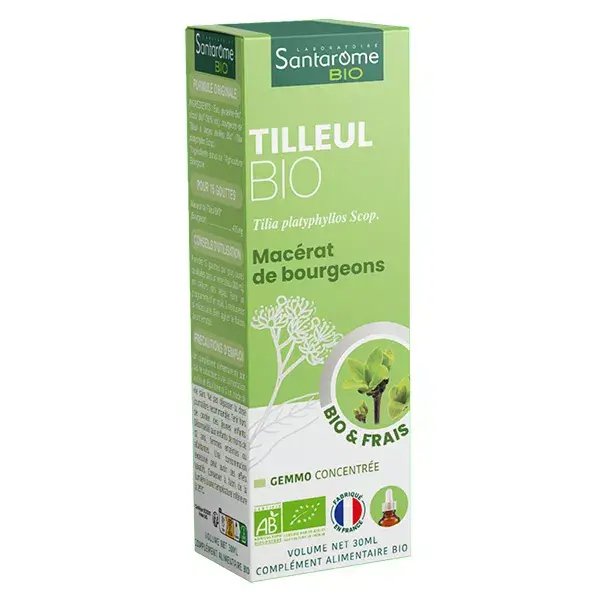 Santarome Bio - Bourgeon de Tilleul Bio - Gémmothérapie - Flacon de 30ml