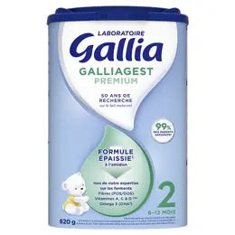 Gallia Galligest Premium Lait 2ème Âge 820g