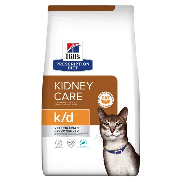 Hill's Prescription Diet Feline K/D Kidney Care Croquettes Thon 1,5kg