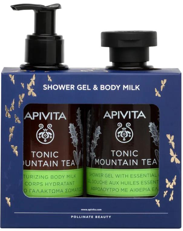 Apivita Tonic Mountain Tea Gel de Bain 250 ml + Lait Hydratant 200 ml