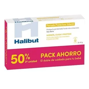 Halibut DermoH Pomada Pañal Protectora 2x45 gr