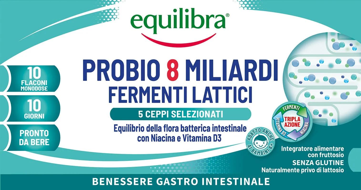 Equilibra Probio 8 Miliardi Integratore Fermenti Lattici 10 Flaconi