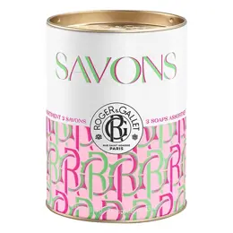 Roger & Gallet Coffret 3 Savons Bienfaisants Rose Feuille de Thé et Rose Thé 100g