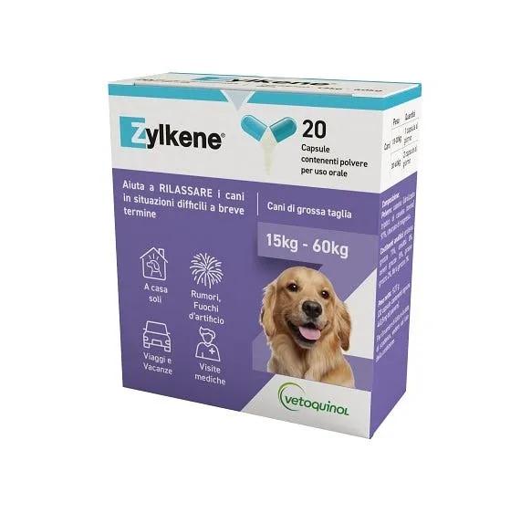 Zylkene 450 mg Integratore Problemi Comportamentali Cani Oltre 15 Kg 20 Capsule