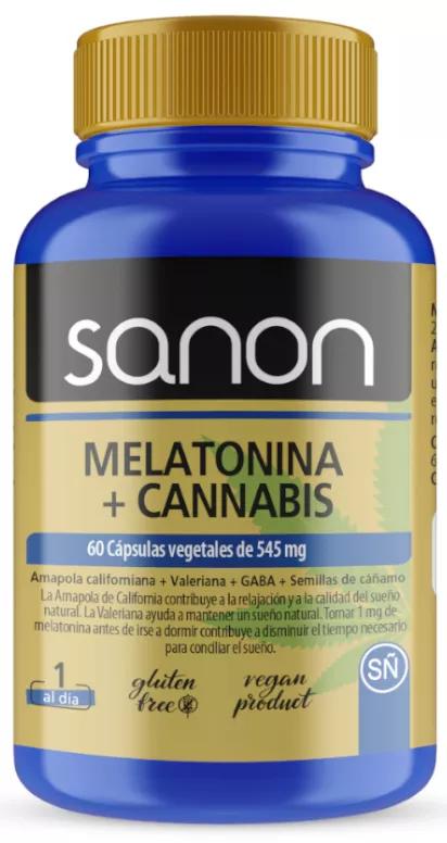 Sanon Melatonina + Cannabis 60 Cápsulas
