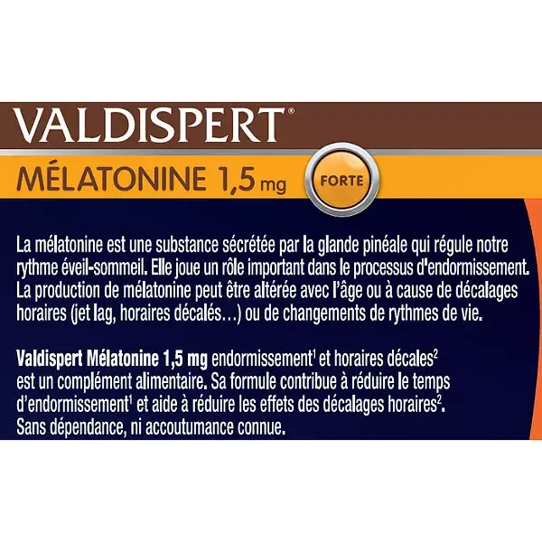 VALDISPERT Mélatonine 1,5mg Mélatonine 50 comprimés