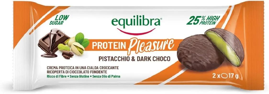 Equilibra Dobloni Protein Pleasure Pistacchio & Dark Choco Snack Proteico da 34 g