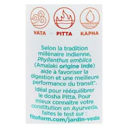 Jardin Veda Bienfaits d'Ayurveda Digestion & Transit Bio 60 gélules