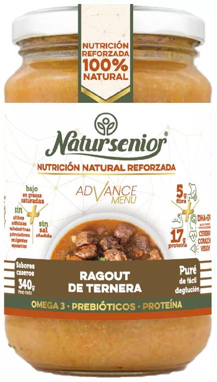 Natursenior Ragout de Ternera con Omega3 + Prebióticos + Proteínas 340 gr