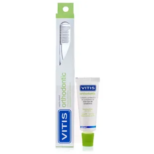 Vitis Orthodontic Toothbrush + Toothpaste Apple Mint 15ml