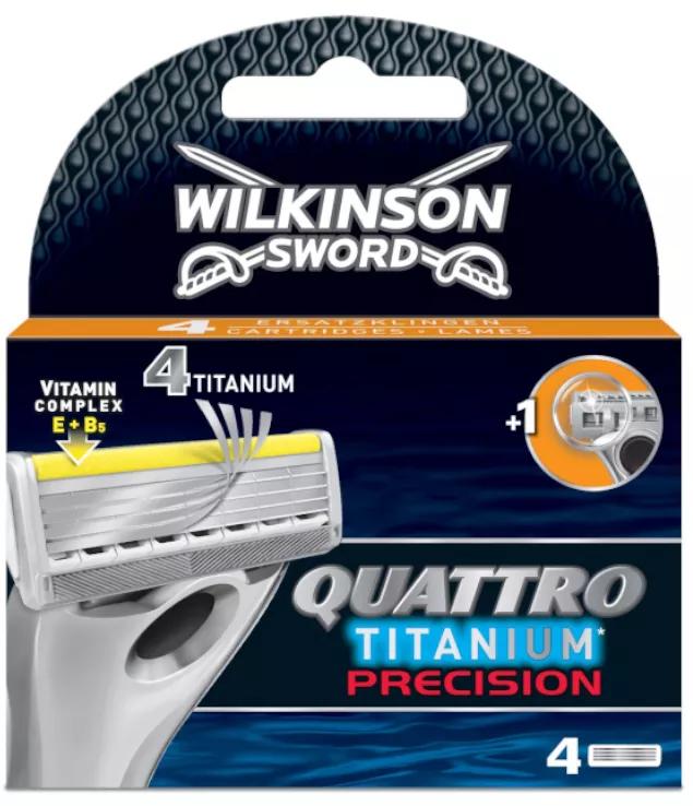 Wilkinson Sword Quattro Titanium Peças sobressalentes de precisão 4