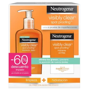 Neutrogena Visibly Clear Daily Cleanser Pack 200ml + Oil Free Moisturizer 50ml